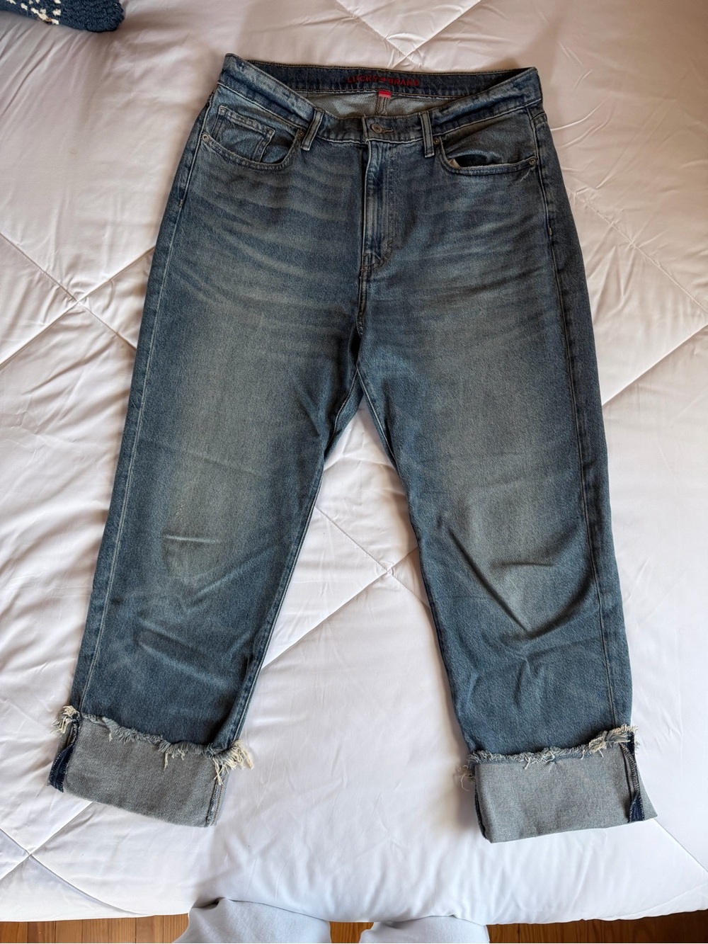 Lucky Brand Boyfriend Jeans - Faded Blue Wash